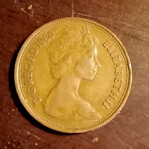1980 new pence 2p coin
